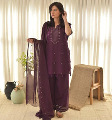 Anya 3pc Embroidered(Farshi Shalwar)