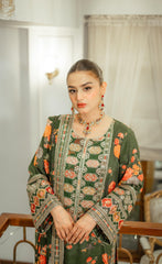 Ghania 3pc Embroidered+ printed