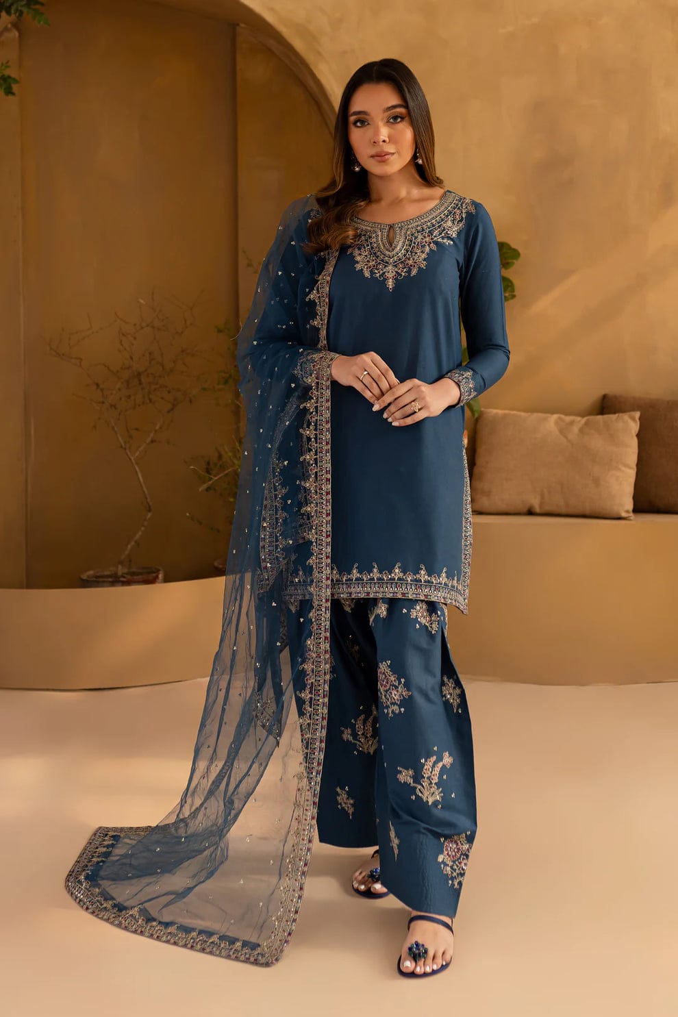 Mira Embroidered 3pc Dress