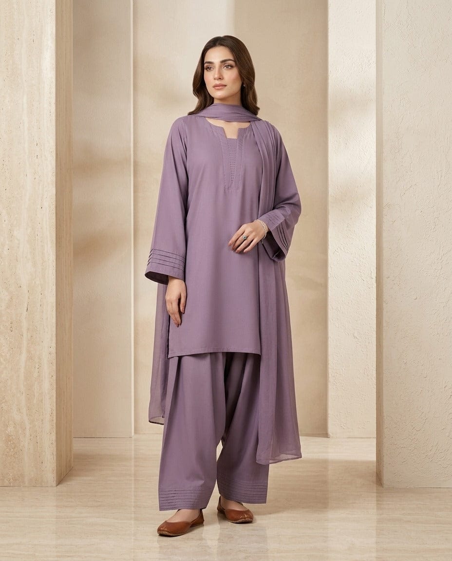 Soft Plum Dress(Farshi Shalwar)